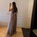 Spring/Summer Women's Pleated Ribbon Satin Evening Gown Style_ecoleips.com