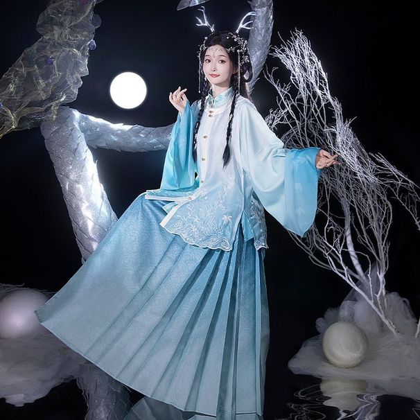 Original Ming Dynasty Hanfu 2025 New Spring Autumn Collection, Exquisitely Embroidered Biji, Super Fairy Ancient Costume_ecoleips.com