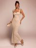 Women's Clothing Sexy Lace Dress Hollow Slim Temperament Elegant Lace Maxi Dress With Sheer Cutouts - Sexy & Sophisticated Summer Dress For Women_ecoleips.com