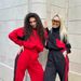 Women's Casual Suit Fashionable Loose Color Matching Long-sleeved Zipper Cardigan Contrasting Top Trousers Sports Suit_ecoleips.com