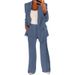 Women's Clothing Stylish Solid Color Slim Blazer Jacket Pants Suit Set - Office Elegance & Casual Chic (Khaki, Grey, Blue, Beige, Pink, Black, Navy)_ecoleips.com