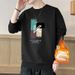 Men's Crew Neck Sweatshirt, T Shirt, Base Layer, Trendy Loose Pullover Casual Top, Autumn And Winter Fleece Lined Thick Long Sleeve_ecoleips.com