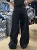 Vintage American Glam Rhinestone Jeans For Women - Loose Fit, Relaxed, High-Waisted Flared Pants With Sparkling Embellishments_ecoleips.com