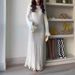 Women's Clothing solid color gentle style round neck trumpet sleeve slim and elegant dress_ecoleips.com
