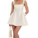 Elegant Bow-Tie Waist Belted Summer Sleeveless Dress For Women - Breathable Polyester Blend, Flattering Midi Length, Versatile Casual & Office Wear_ecoleips.com