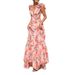 Women's New Fashion Print Swing Long Dress Elegant Back Tie Elegant Back Dress_ecoleips.com