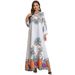 ZD026 Middle Eastern Cross-Border Muslim Robe Dubai Travel Party Women's Dress With Rhinestones Jalabia Long Sleeve_ecoleips.com