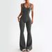 Seamless One-Piece Yoga Jumpsuit With Cross Back & Animal Print For Women - High-Waisted Fitness Bodysuit For Gym, Workout, Dance_ecoleips.com