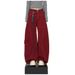 Vintage Red Jeans For Women Spring And Autumn New High Waist Casual Floor-Length Loose Wide-Leg Scimitar Pants_ecoleips.com