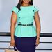 C8635 European And American Women's Fashion Plus Size Fashionable Elegant Bodycon OL Color Block African Dress_ecoleips.com