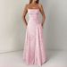Women's Elegant Strapless Maxi Dress Flowy A-Line Evening Gown for Vacation And Parties 8 Colors S XL_ecoleips.com