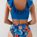 Huludao Women's Sexy Ruffled Two-Piece Swimsuit Style Printed Bikini_ecoleips.com