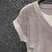 Women's Rhinestone Layered Short Sleeve T-Shirt – 90% Cotton 10% Spandex Blend Mock Two-Piece Casual Top_ecoleips.com
