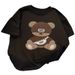 Women's Clothing Ladies Summer T-Shirt Casual Round Neck Printed Short Sleeve Fashion Cute Top Spot_ecoleips.com