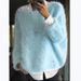 Women's Oversized Knit Sweater – Soft Acrylic Blend Crewneck Pullover (S-XXL, Ice Cream Pastels, Dropped Shoulder, Streetwear Essential)_ecoleips.com