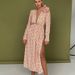 European And American Women's Fashion 2026 Early Spring New Floral Sexy Deep V-Neck Tie-Waist Side-Slit Long Dress_ecoleips.com