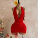 Summer Women's Backless Slim Fit Bodycon Dress Sexy Sleeveless Mini Dress for Casual Wear_ecoleips.com