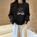 Fleece Lined Thickened Women's Sweatshirt Loose Fitting plus Size Fashionable Trendy Autumn Winter Top_ecoleips.com
