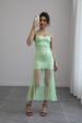 Women's Sexy Solid Color Off Shoulder Halter Mesh Bodycon Midi Dress – Summer Party Gown_ecoleips.com
