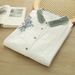Double-Layer Cotton Yarn Long-Sleeved Shirt Women's Autumn Vintage Artistic Embroidered Collar Soft Skin-Friendly Breath_ecoleips.com