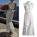 Women's Clothing retro niche design autumn round neck sleeveless hollow perspective design solid color long dress for women_ecoleips.com