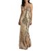 Women's Clothing Long Dress Fashionable Versatile Sequin Sexy Backless Suspender Long Dress_ecoleips.com