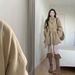 Elegant Khaki Wool Blend Coat For Women – Loose Fit High Neck Long Sleeve Trench Coat With Belt Detail, Korean Style Winter Outerwear_ecoleips.com