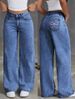 Cross-border Bow-knot Embroidered Jeans For Women, Spring Autumn, Sweet And Spicy Style, High-waisted,_ecoleips.com