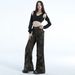 American Camouflage Work Women , Loose High Waisted, Slightly Flared, Floor Hugging, Casual Pants For Autumn And_ecoleips.com