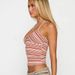 51694 Sexy And Unique 2025 Summer New Product Exclusively Cross-Border Sales: Halter Neck Strap Irregular Striped Tank_ecoleips.com