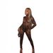 Women's Clothing Sexy Fashion Mesh Leopard Print Bodysuit For Women Sheer Long Sleeve Jumpsuit Romper Style Hot Selling_ecoleips.com