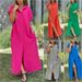 Women's Clothing Solid Color Cotton And Linen Long Skirt Fashion Casual Short Sleeved Cardigan Dress_ecoleips.com