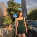 Dark Green Vintage Floral For Women Spring Summer French Style High Waist Slim Fit Sleeveless Strap Hot Girl Short Dress_ecoleips.com