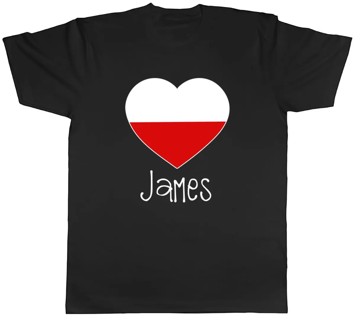 Women's T-Shirts Personalised Love Poland Football Fan Supporter Mens T-Shirt Tee Gift Top_ecoleips.com
