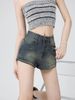 2025s American Style Women's Denim Shorts Summer New High Waist Tight Elastic A-line Ultra Short Hot Pants_ecoleips.com