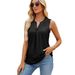 Women's Slim Fit Vest American Style Solid Color Perforated V Neck Summer New Top For Women_ecoleips.com