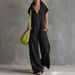 Summer Linen Jumpsuit Loose Fitting Pocketed Casual Women's Clothing European American Style for Export Cross Border Trade 2026_ecoleips.com