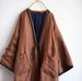 girl Su Nian Weiyang 1910 / Early Linen Autumn Winter Solid Color Mori Style Retro Elegant Cardigan Cotton Robe Trench Coat_ecoleips.com