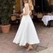 Women's Elegant Solid Color Halter Backless Panel Belted Maxi Dress – Evening Party Gown 2026_ecoleips.com