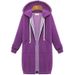 Women's Clothing Autumn And Winter Women's Clothing Mid Length Hooded Long Sleeved Sweatshirt Women's Winter Coat_ecoleips.com