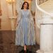 Verve AB411 Cuff Gathered Cardigan Set Dubai Elegant Long Dress Women's Fashion_ecoleips.com