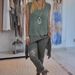 Audday 2025 Solid Color Top Casual Fashion Vest Long Hem 2-Piece Set Women's Clothing_ecoleips.com