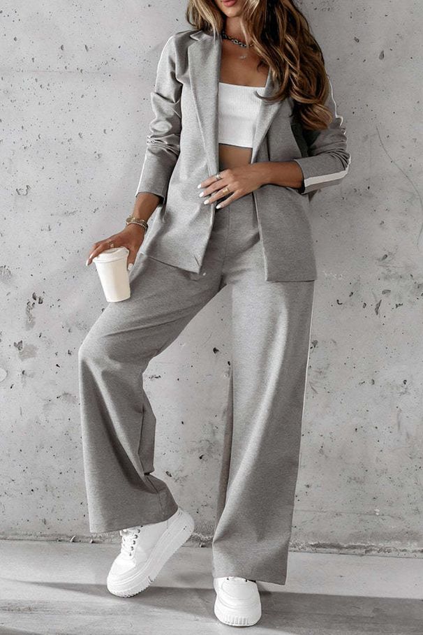 Women's Clothing New Style Autumn And Winter Women's Long Sleeve Lapel Casual Suit Set_ecoleips.com