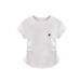 Unique Heart-Shaped Embroidered White Pure Cotton Short-Sleeved Top 2026 Summer Round-Neck Double-Sided Pleated T-Shirt_ecoleips.com