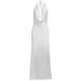 New Style Cross-border Womenswear Maxi Dress Sexy Deep V Cowl Neck Bodycon Lace Up Dress For Women Formal Casual Evening Wear_ecoleips.com