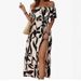 Cross-border European And American 2025 Summer New Sexy Slim Fit Printed Off-shoulder Dress_ecoleips.com
