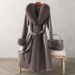  fur collar denim jacket for women cozy winter coat with detachable fur, loose fit, vintage style (grey/brown/white, sxl)_ecoleips.com