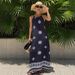 Summer Fashion Women's Bohemian Resort Dress Ruffled Suspender Print Design_ecoleips.com