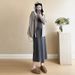 Autumn New Korean Fashion Lace Patchwork Shirt Two-Piece Maternity Dress_ecoleips.com