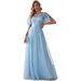 2025 Style New Formal Long Evening Lace Patchwork Dress For Women_ecoleips.com
